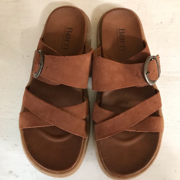 Born Shoes/Sandals Leather Slides Size US Women’s 9 - Picture 3 of 6